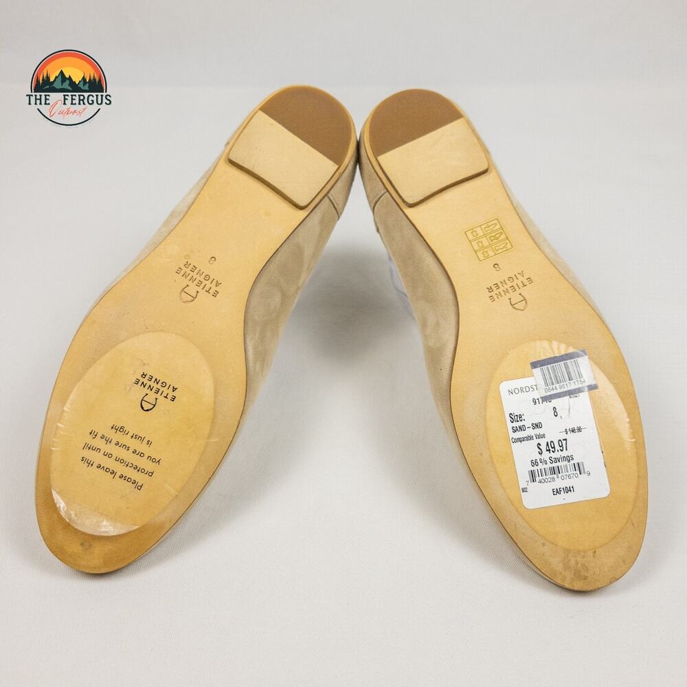 NWOB Etienne Aigner Camille Nude Suede Leather Loafer Slip On Shoe Size 8 - Picture 6 of 12